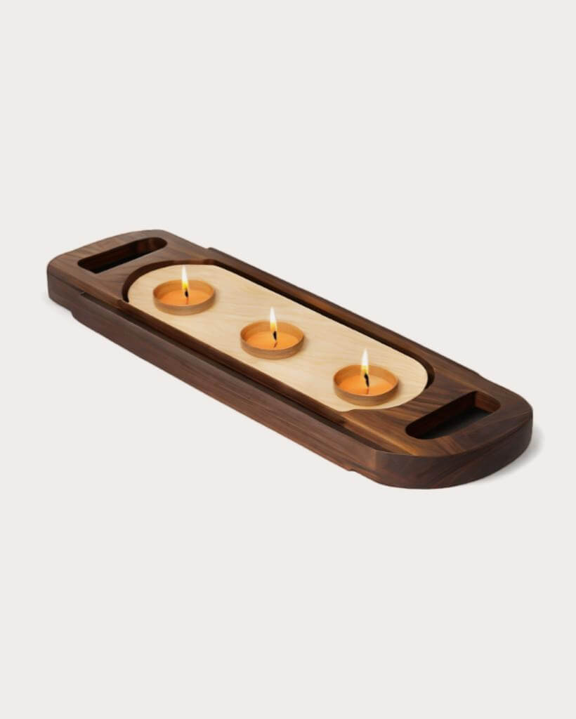 Wood Tray Candle