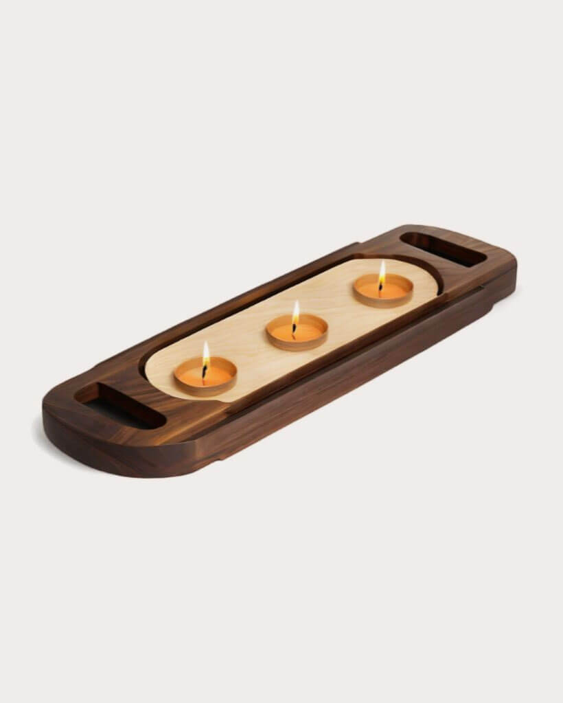 Wood Tray Candle