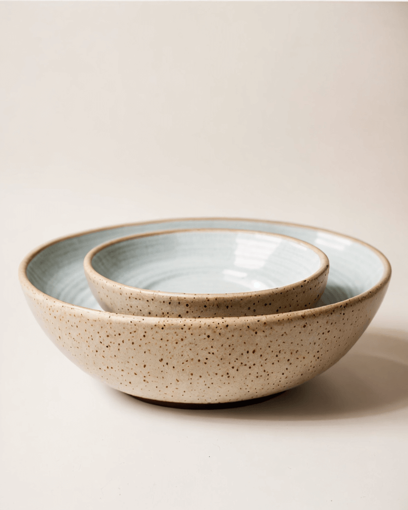 Light-Blue Nesting Nixing Bowls
