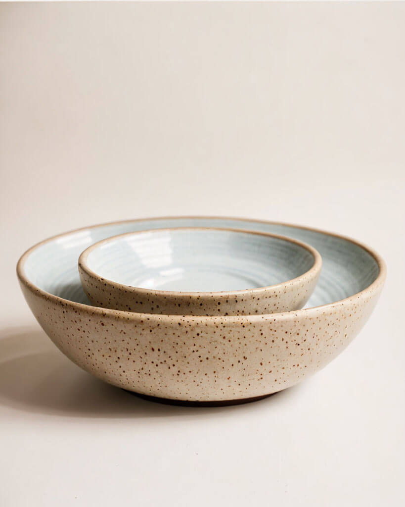 Light-Blue Nesting Nixing Bowls