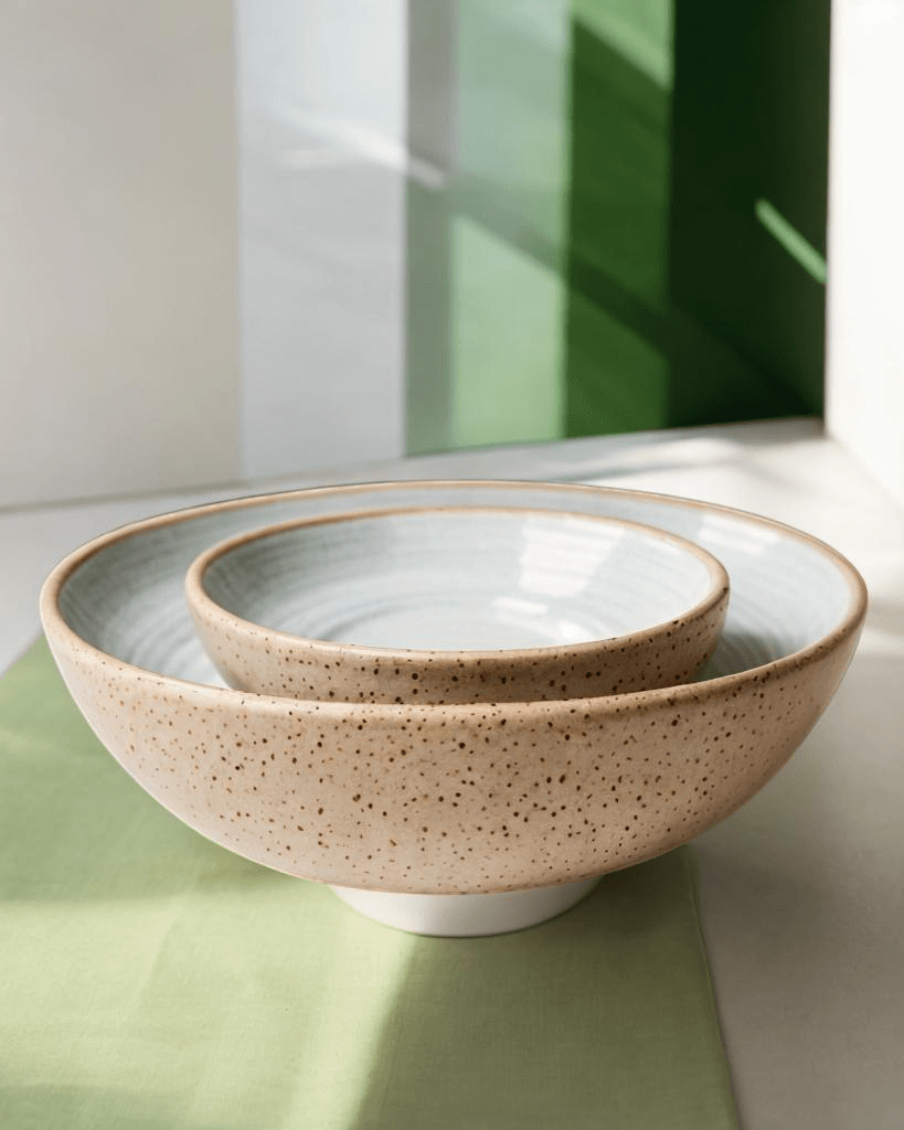 Light-Blue Nesting Nixing Bowls